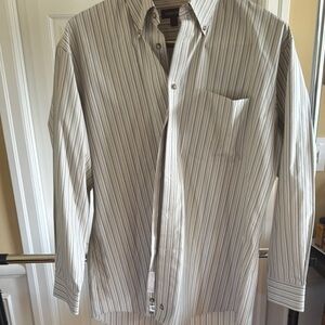 Nordstrom Black and White Dress Shirt with Classic Stripes